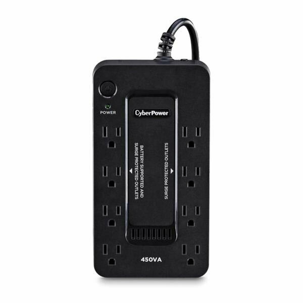 Cyberpower 5 ft. 450V 890 J L 8-Outlets PC Battery Backup CY8145